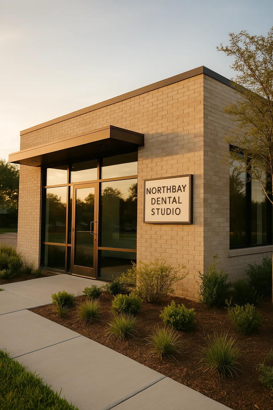 AI-generated concept image: Easy parking, no stairs, and coffee in the waiting room. See you soon.